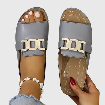 Comfortable Buckle Sandals with Open-Toe Design
