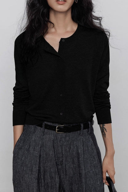 Lightweight Crewneck Knit Top