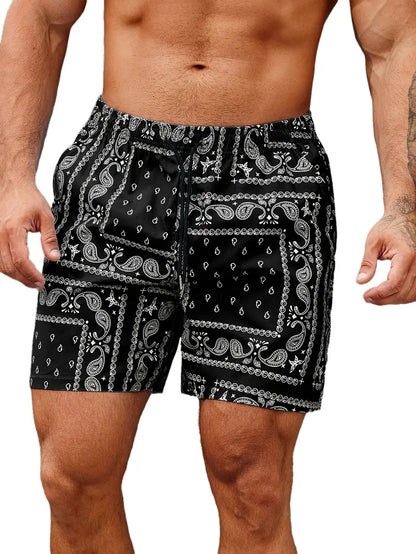 Men's Paisley Drawstring Swim Shorts