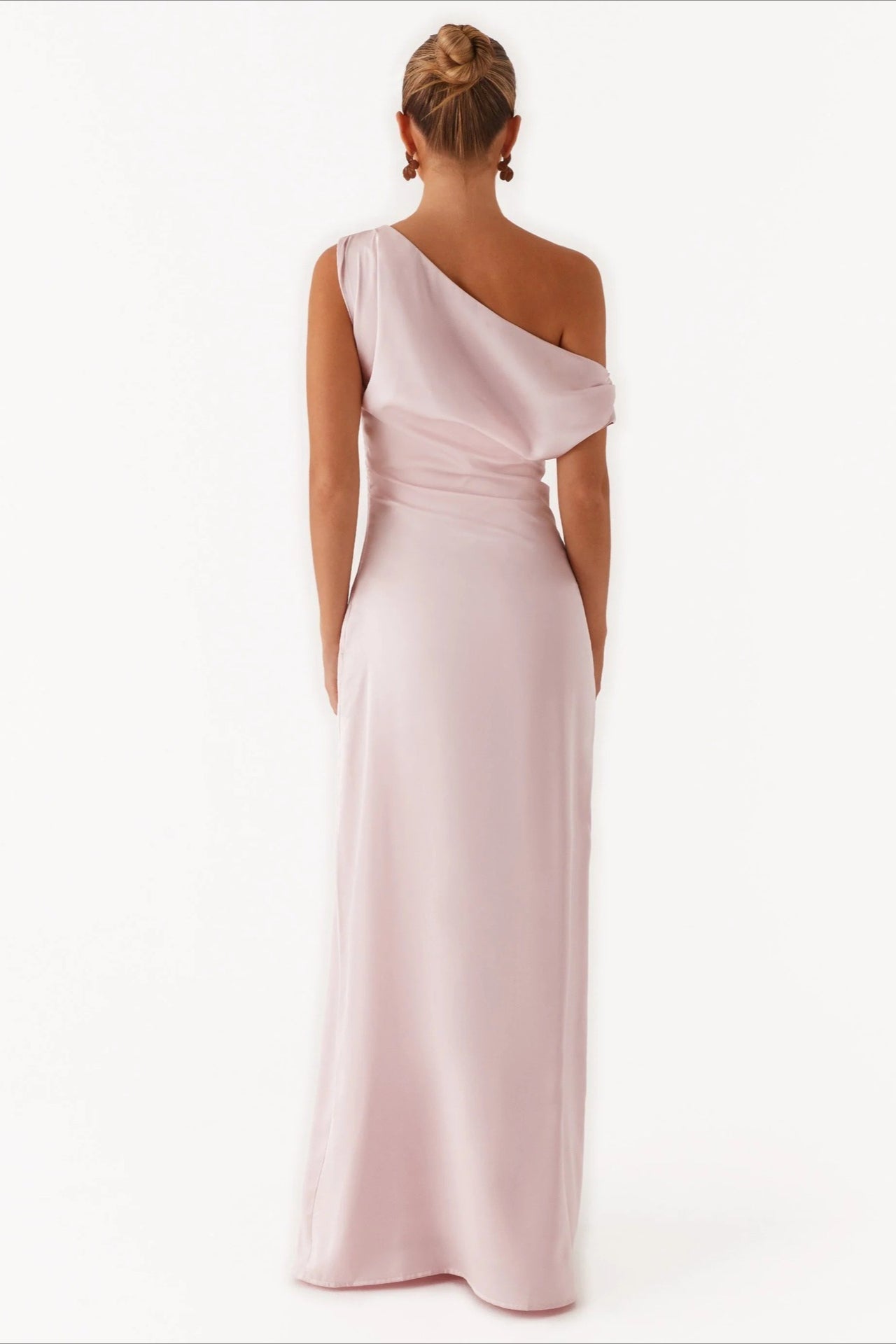 Asymmetric One-Shoulder High-Waist Maxi Dress
