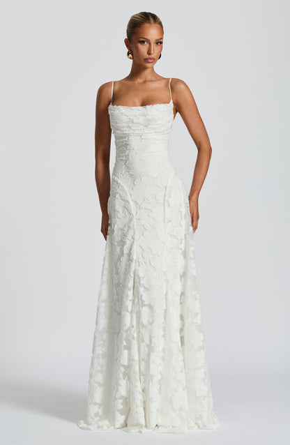 Backless Chiffon Spaghetti Strap Maxi Dress