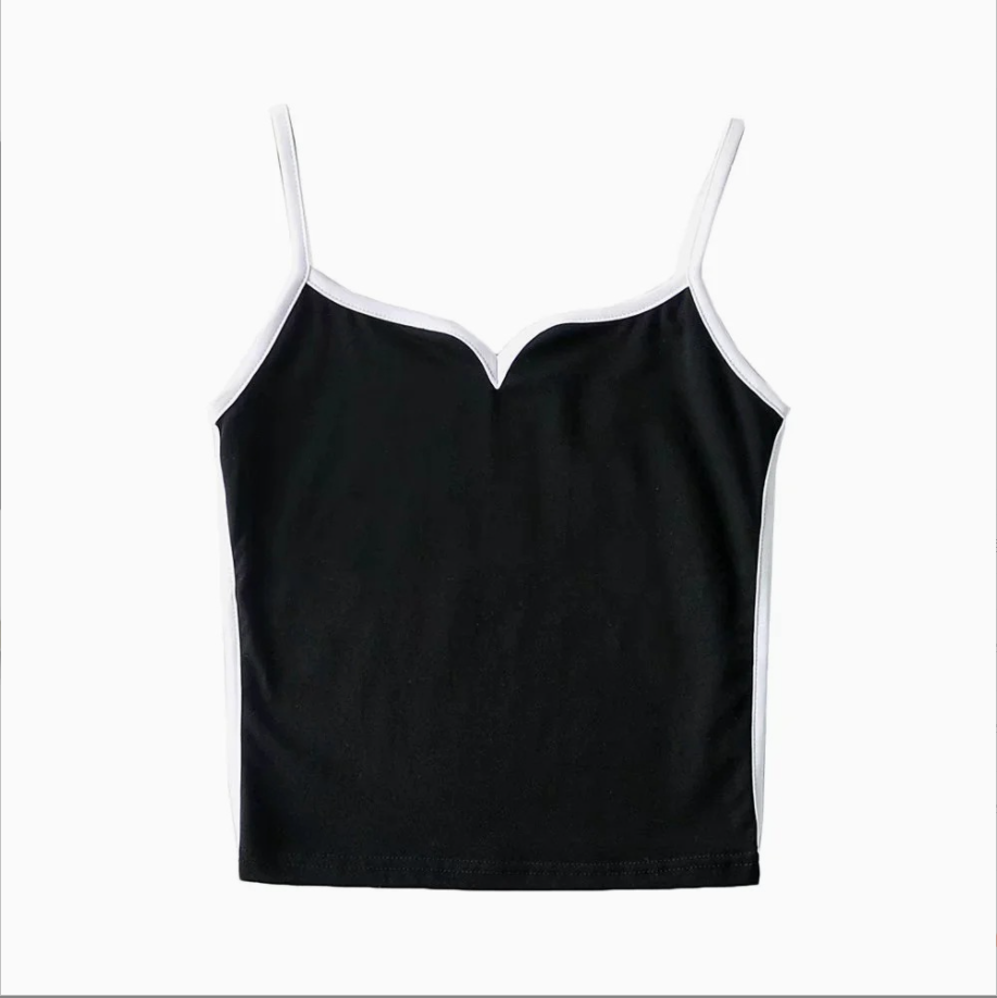 Heart Neckline Cami Top with Adjustable Straps