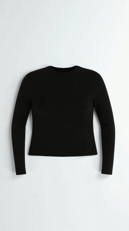 Long Sleeve Fitted Crop Top