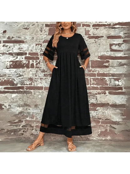 Elegant Tummy Coverage Midi Dress