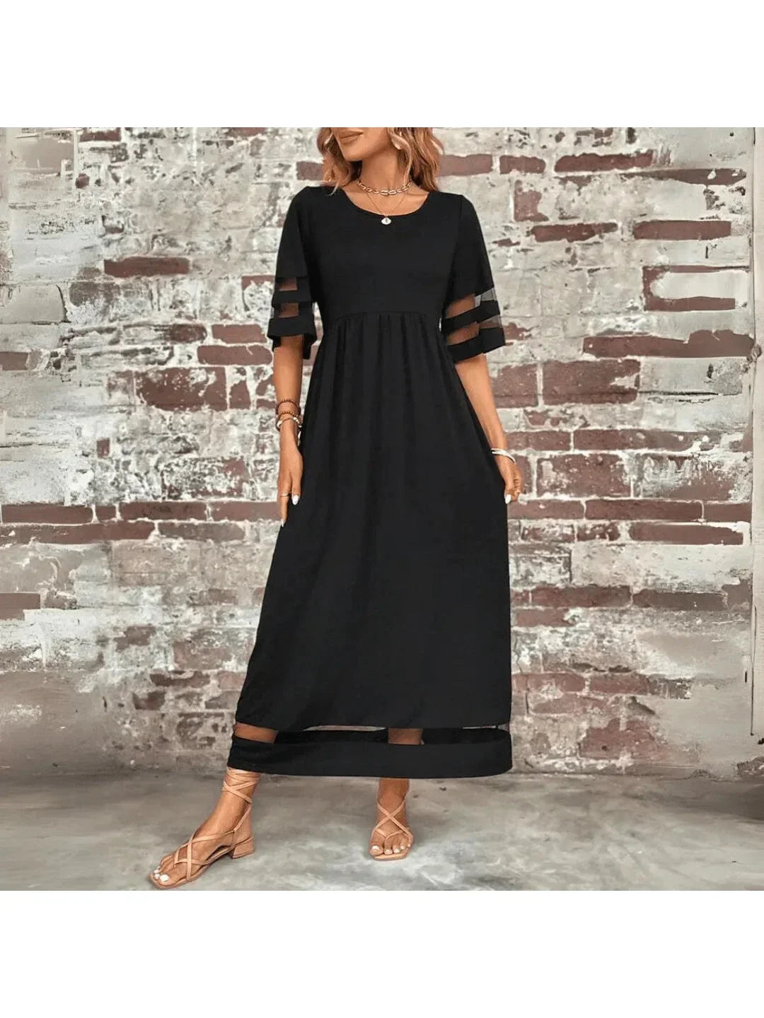 Elegant Tummy Coverage Midi Dress