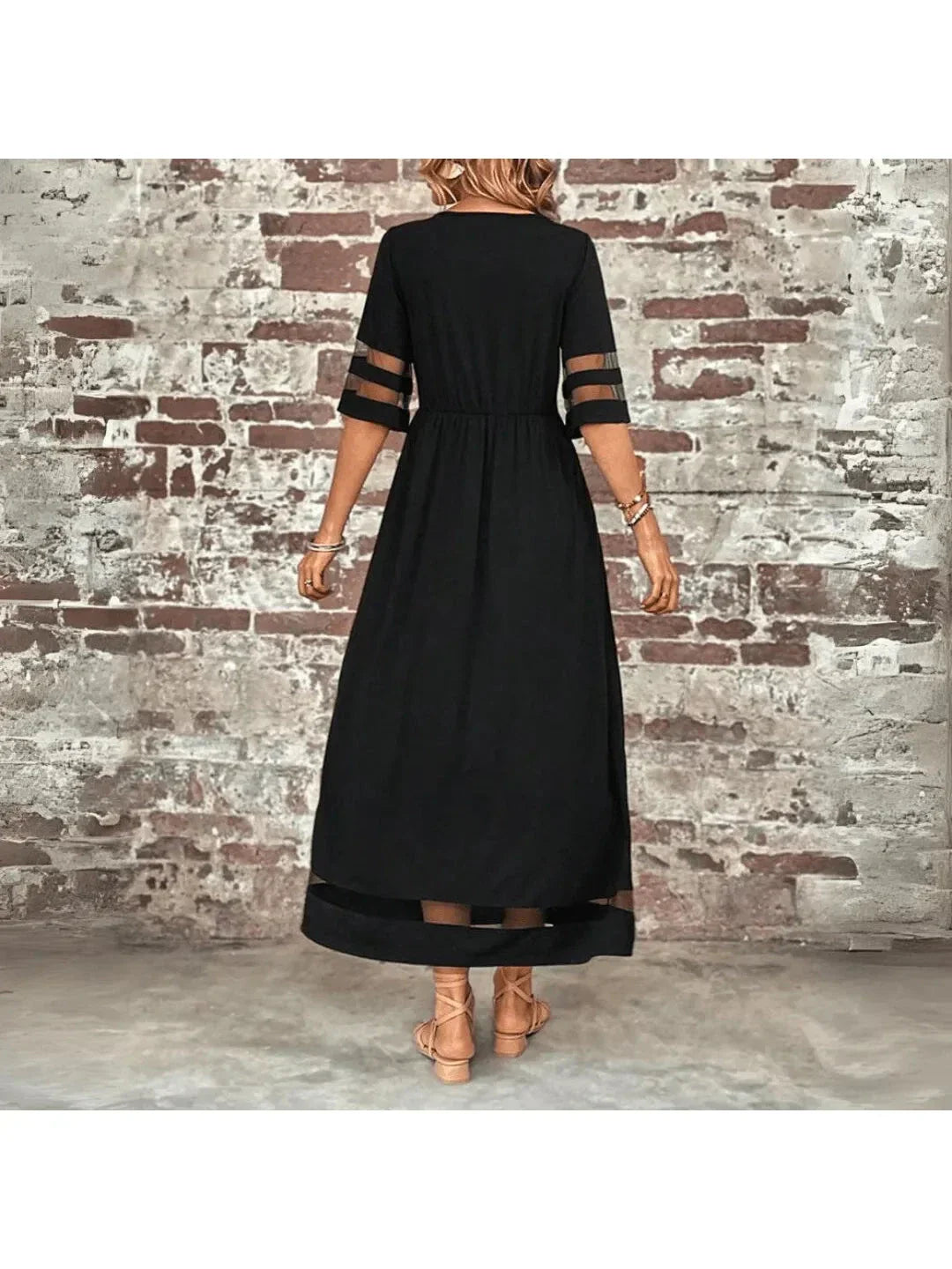 Elegant Tummy Coverage Midi Dress