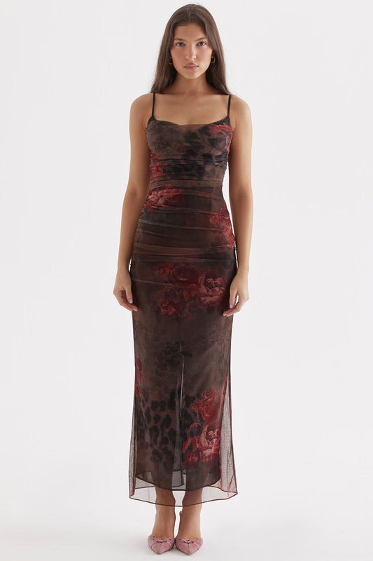 Nalini Printed Stylish Midi Dress