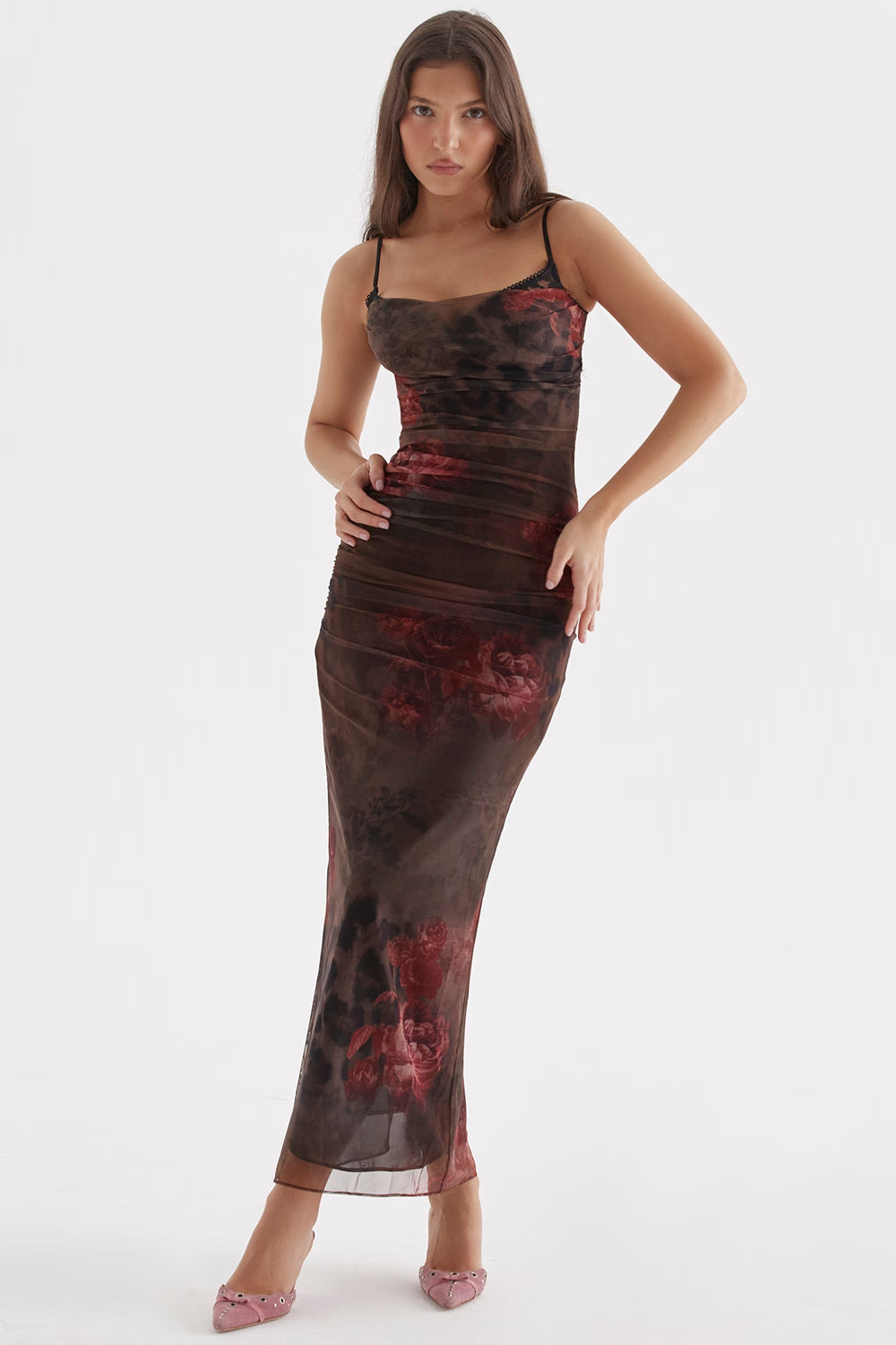 Nalini Printed Stylish Midi Dress