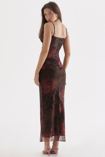 Nalini Printed Stylish Midi Dress