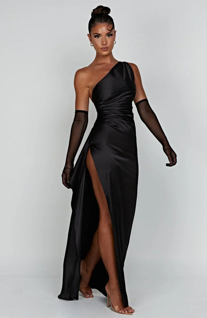 Nyelle Sculpted One-Shoulder Gown
