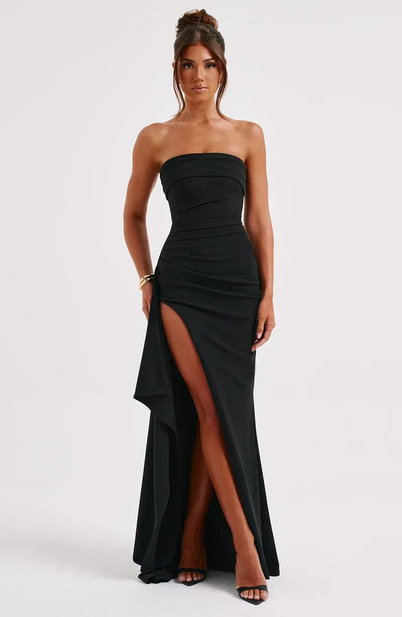 Off-Shoulder Twisted Maxi Dress
